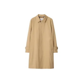 Burberry Long Gabardine Car Coat Coats Men's Khaki