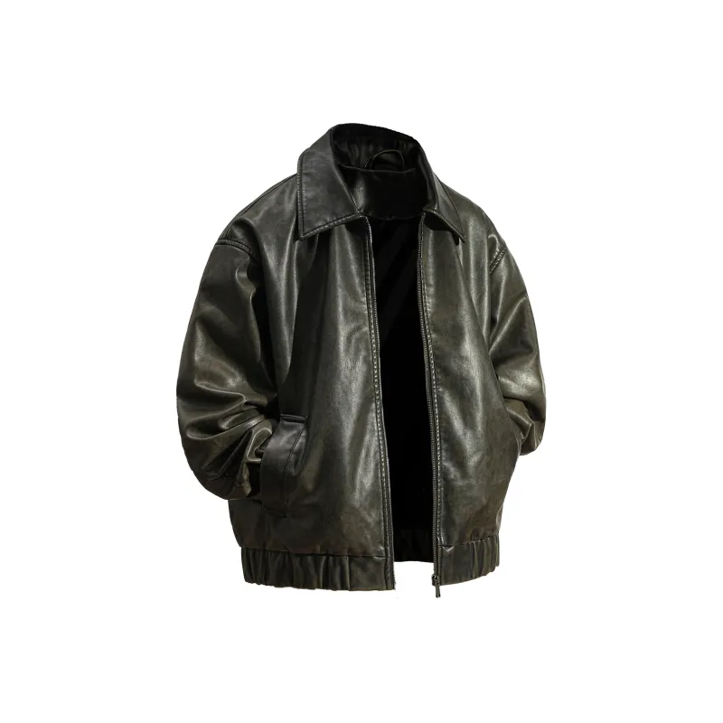 ZMOH Leather Jacket Unisex Couple's-0
