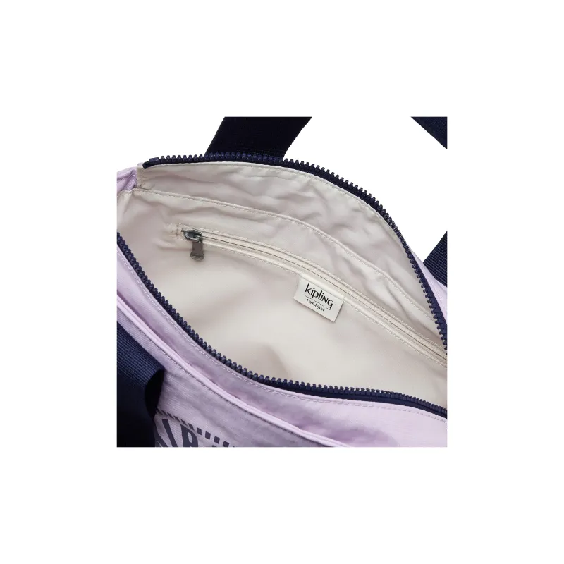 Kipling Nylon Shoulder Bag, Crossbody Bag, Handbag Women's Light Purple-2