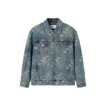 KARL LAGERFELD FW24 Denim Jacket Men's Light Blue