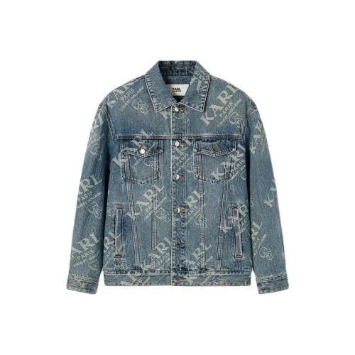 KARL LAGERFELD FW24 Denim Jacket Men's Light Blue