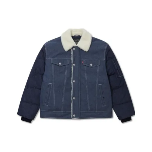 Levis Down Jackets Men Blue