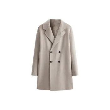 PEACEBIRD MEN Coats Unisex Nude 1 Loose Fit