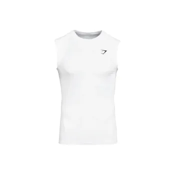 GYMSHARK Tank Tops Men White