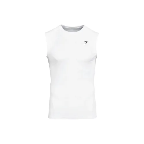 GYMSHARK Tank Tops Men White