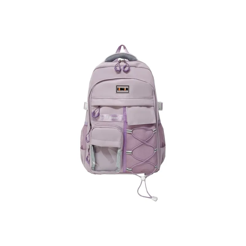 H YXIANG Composite Cloth Backpack Unisex Multicolor-3
