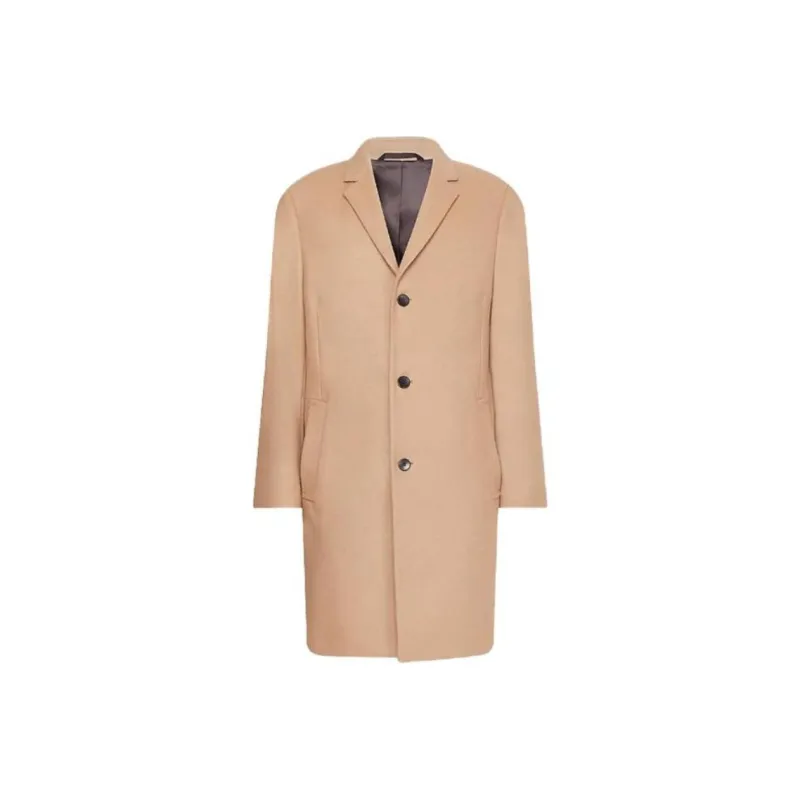 Calvin Klein Coats Men Camel-0