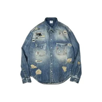 Vetements Trashed Denim Shirt