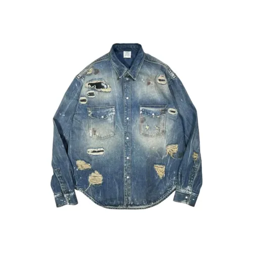 Vetements Trashed Denim Shirt