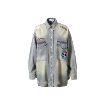 Valeria Obbaco Denim Jacket Unisex Vintage Blue