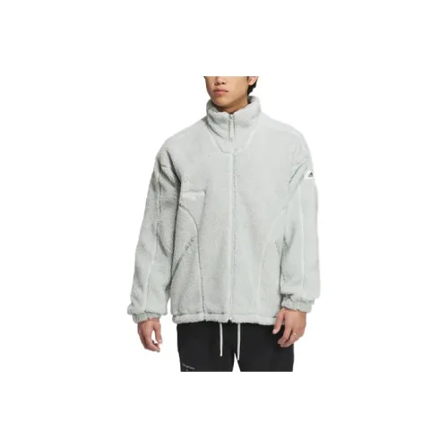 Adidas Lounge Jackets Coats Unisex Silver Gray