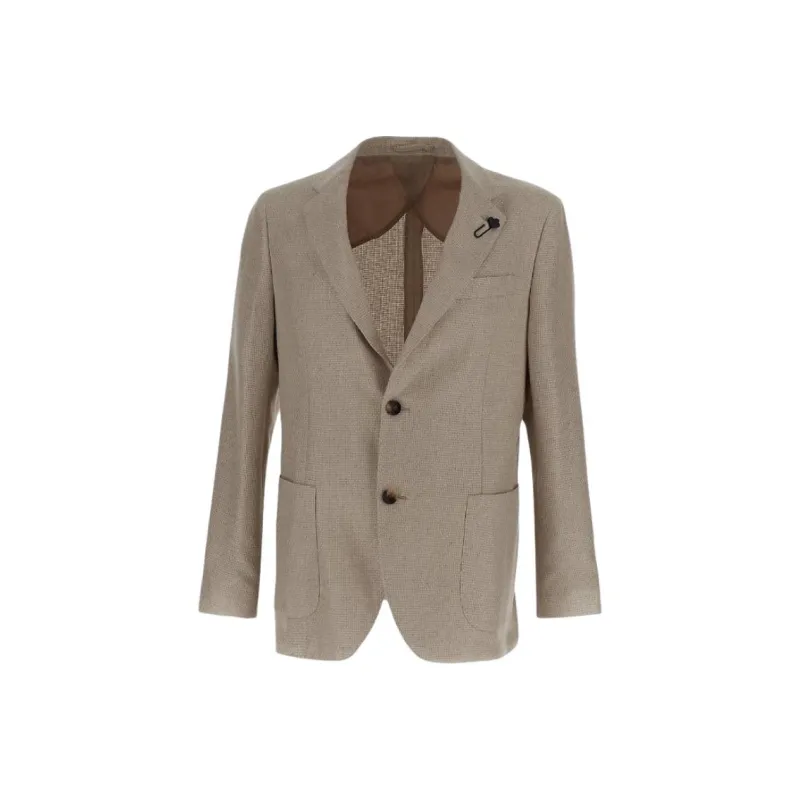 LARDINI Single breasted Checked Blazer-0