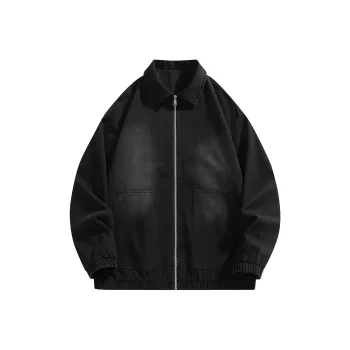 VniVerseVClub Denim Jacket Unisex Vintage Black