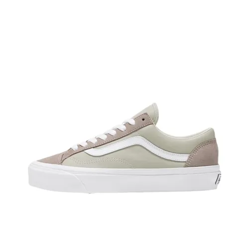 Vans Premium Old Skool Anti Slip Wear Resistant Low Top Skateboard Shoes Women's Beige Gray