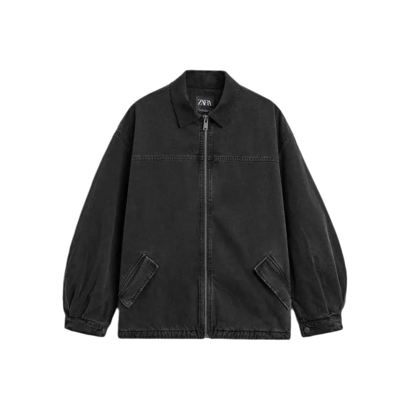 ZARA Denim Jackets Men Black-0