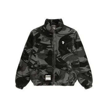 Aape Logo patch Camouflage pattern Down Jacket