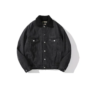 SANSYAS Denim Jacket Unisex Black