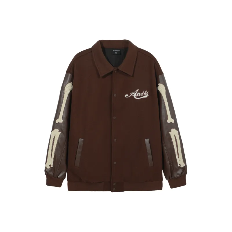 ALL NIGHT DAYS Baseball Jacket Fall Unisex-5