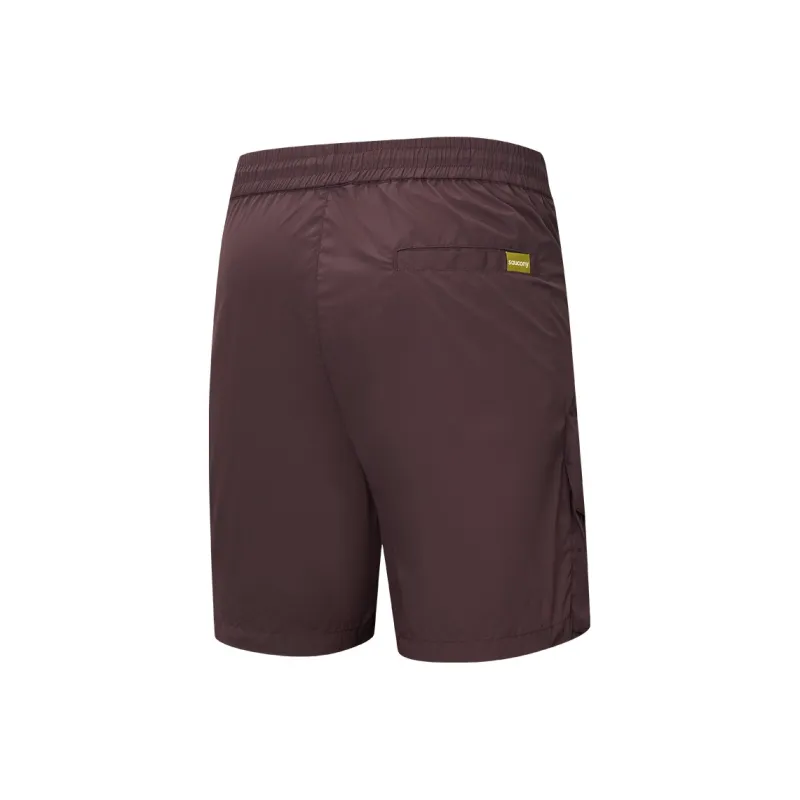 Saucony Cargo Shorts Unisex Burgundy-1