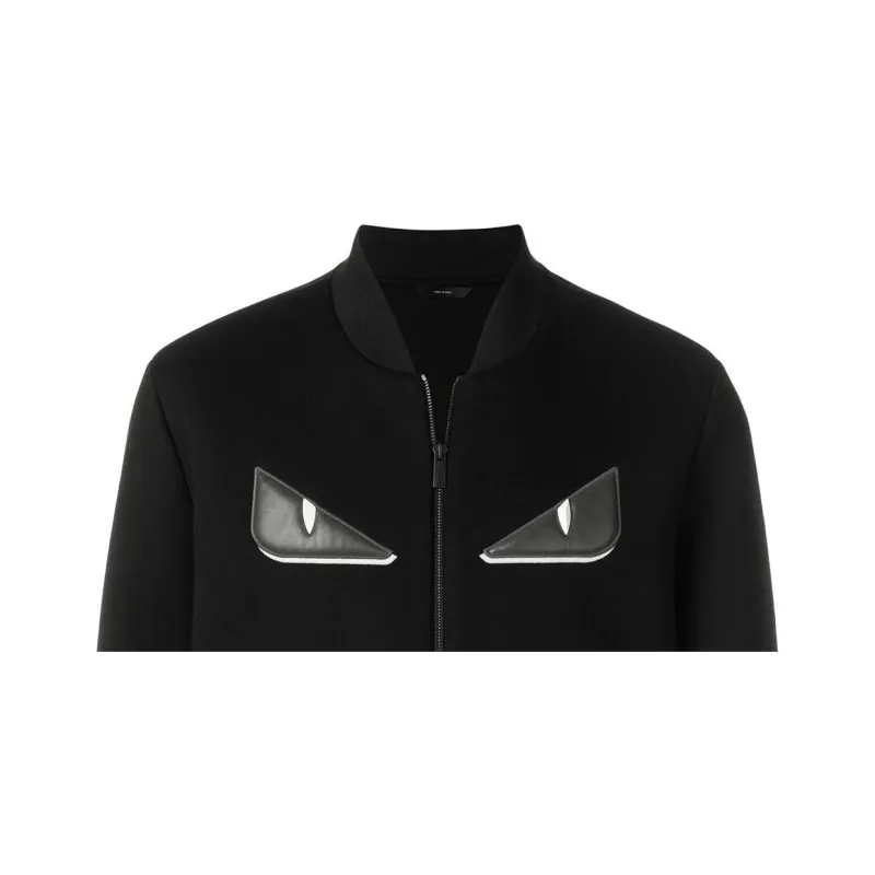 FENDI SS22 Baseball Jacket Men's Black-4