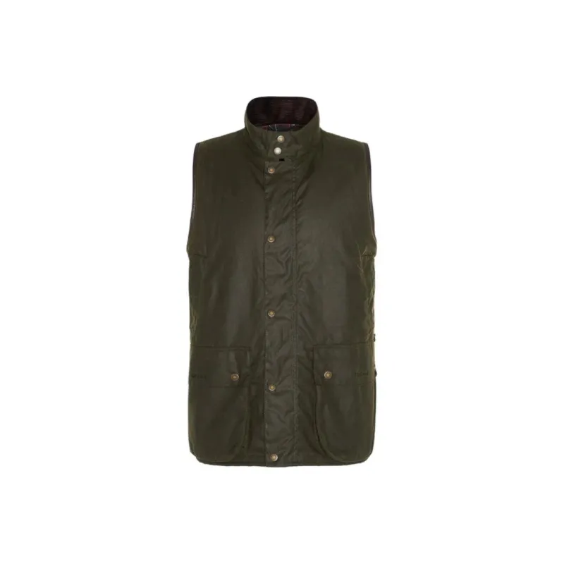 BARBOUR X Baracuta Waxed Button Up Gilet-0