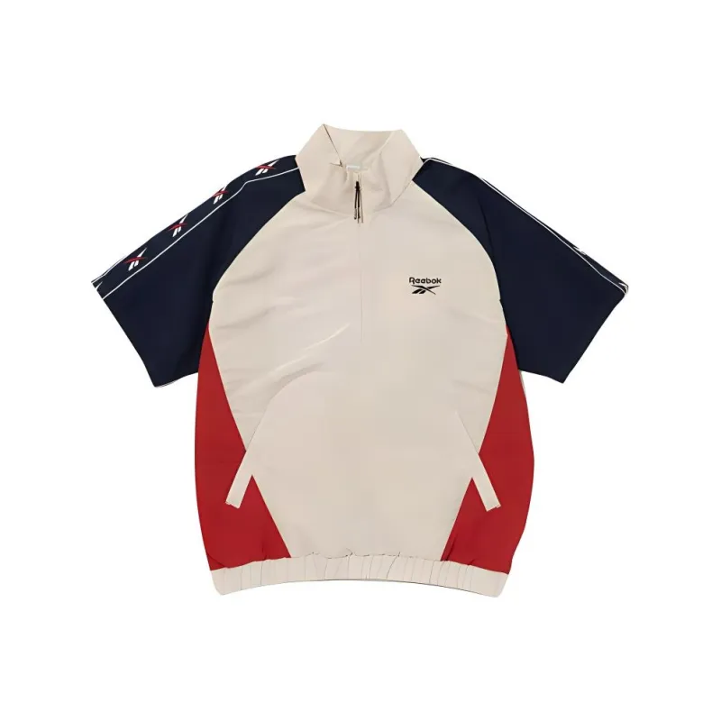 Reebok Vector Block Jackets Coats Unisex Beige/Navy-0