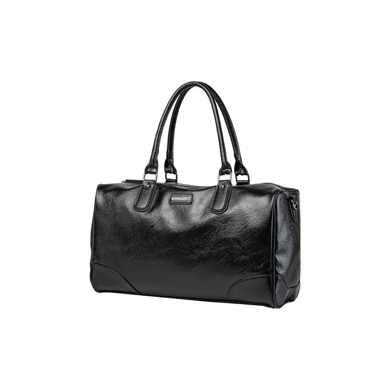 KONADCT PU Shoulder Bag Unisex Black-1