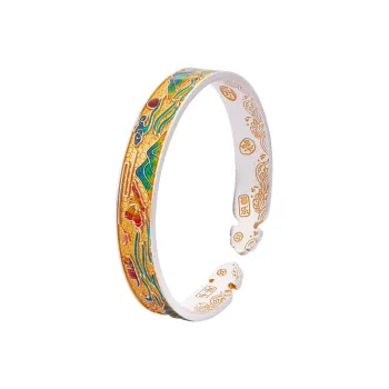 Shunqin Silver Building S 999 Fine Silver Sterling Silver Bracelets Women's