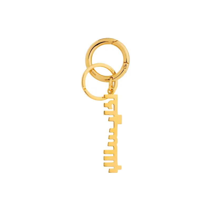 Balenciaga Brass Keychains Unisex Gold-1