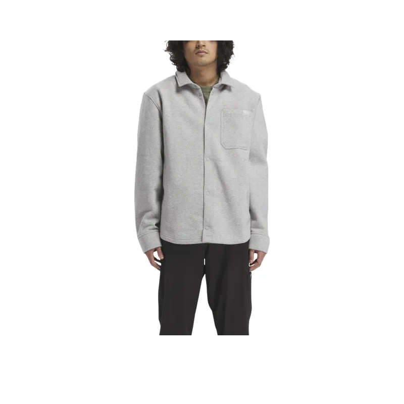Reebok Classic Fleece-Lined Overshirt Jackets Coats Unisex Medium Gray Mixed Color-0