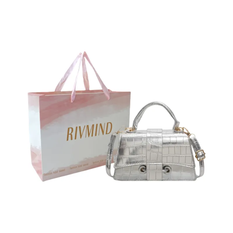 RIVMIND PU Shoulder Bag, Crossbody Bag, Handbag Women's White/Silver/Black/Gold-0