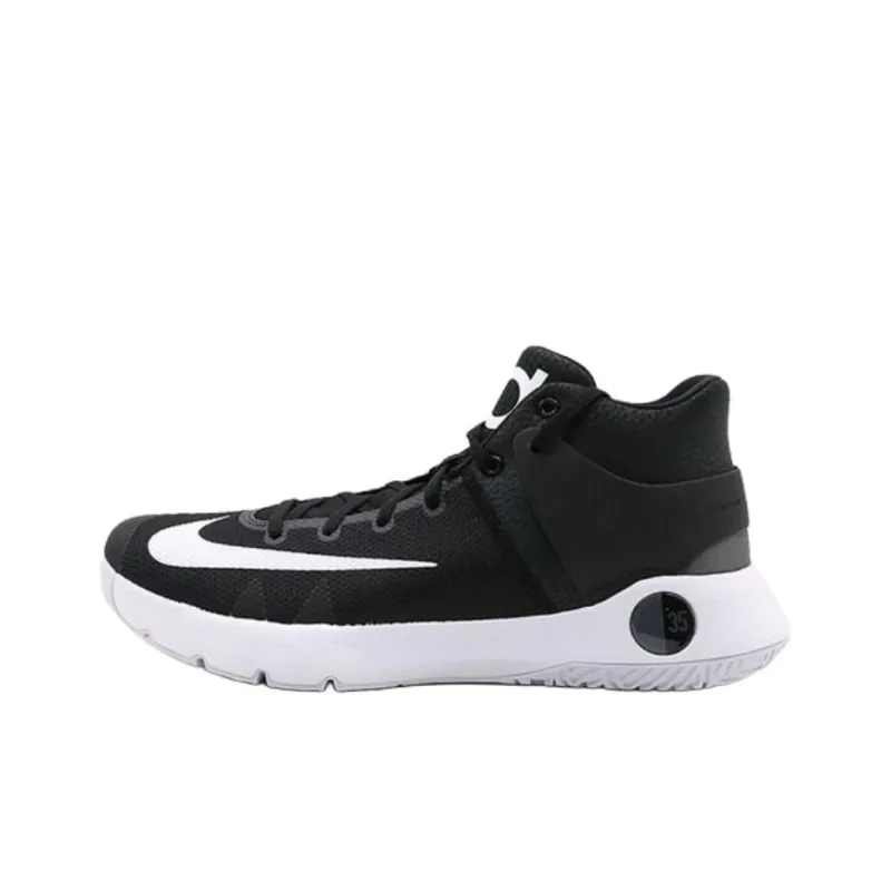 Nike KD Trey 5 IV Anti Slip Wear Resistant Mid Top Basketball Shoes Men's Black White-0