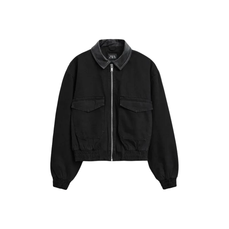 ZARA Denim Jackets Men Black-0