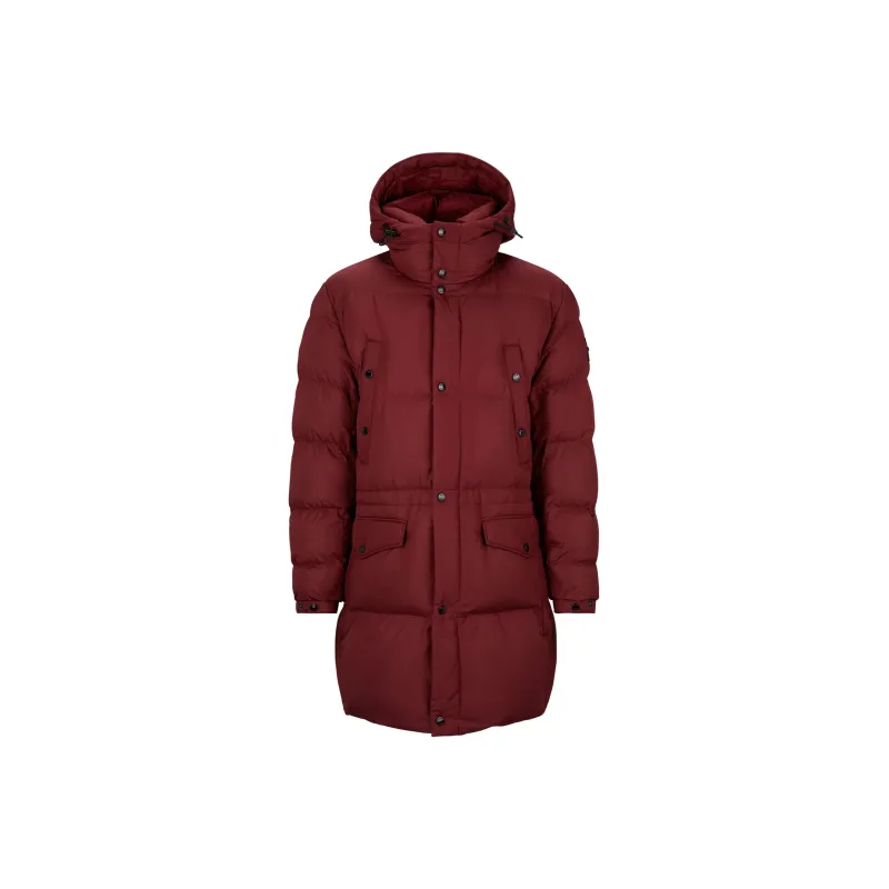 HUGO BOSS Water-Repellent Padded Jacket With Hood Coats Men's Deep Red-0