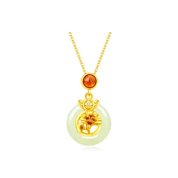 Lao Feng Xiang Agate Necklaces Women's