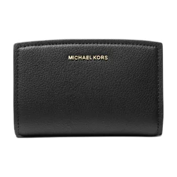 MICHAEL KORS Bryant Cow Leather Wallet Medium Size Women's Black