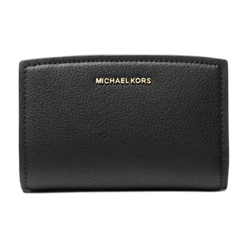 MICHAEL KORS Bryant Cow Leather Wallet Medium Size Women's Black