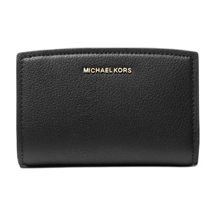 MICHAEL KORS Bryant Cow Leather Wallet Medium Size Women's Black-0