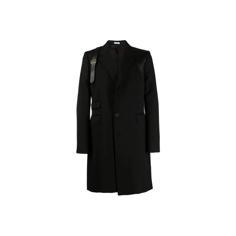 Alexander McQueen Coats Men Black-0