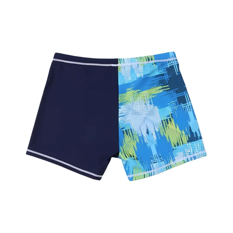 XTEP Men's Three Quarter Square Leg Swim Trunks Men's Dark Blue-1