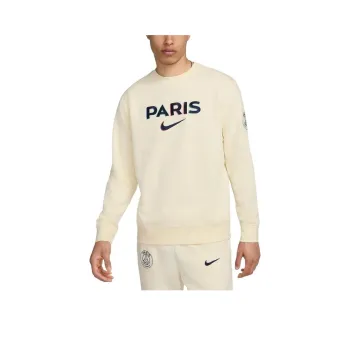 Nike Paris Saint-GermainClub Sweatshirt Men's Coconut Milk Color / Midnight Navy Blue