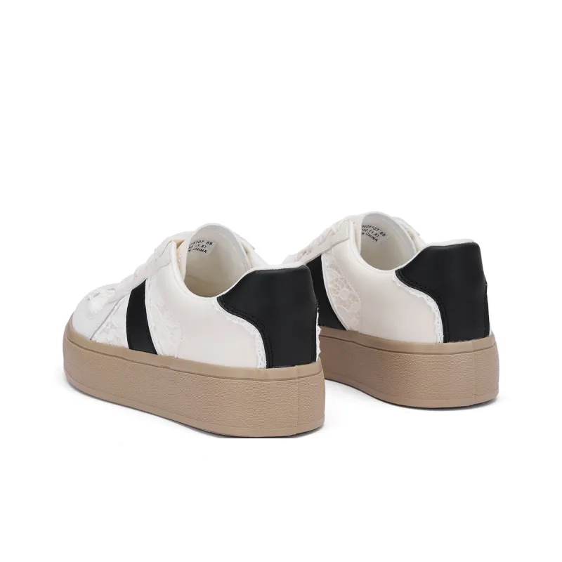 Hotwind Cream Lace Series Anti-Slip Wear-Resistant Low-Top Casual Shoes Women's-13