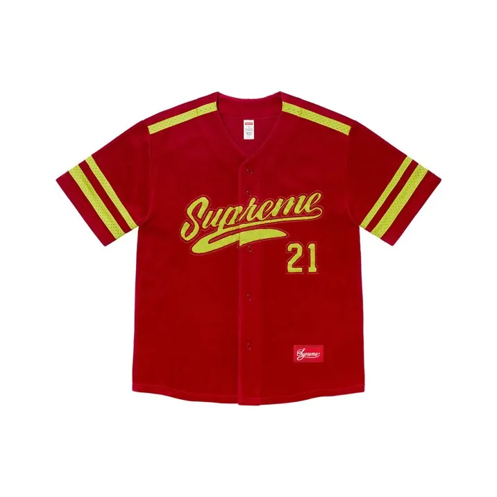 Supreme Velour Baseball Jersey-4