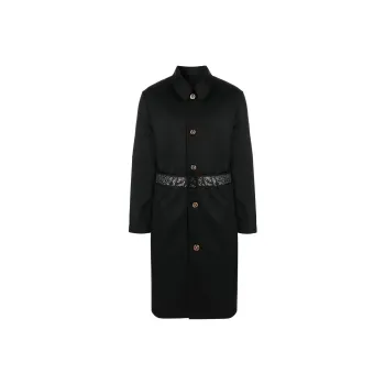 VERSACE Wool Trench Coat 'Black'