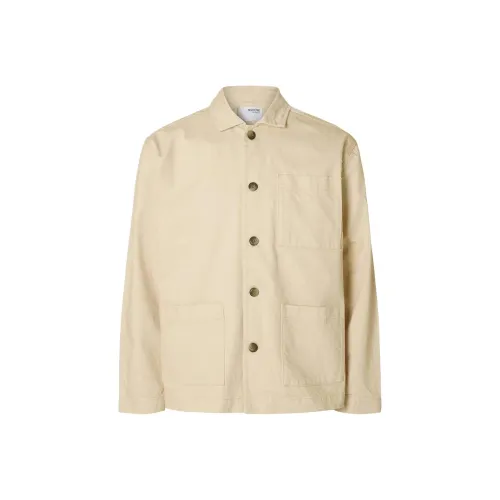SELECTED Jackets & Coats Men's Beige
