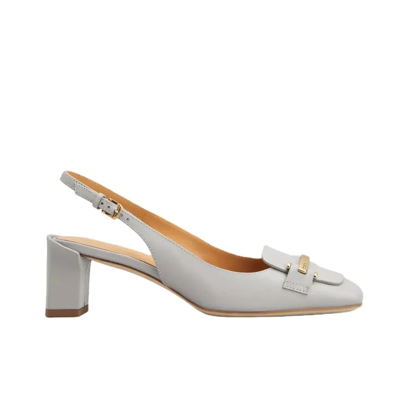 TOD'S Logo Engraved Slingback Pumps-1