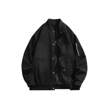 Poshbrain Denim Jacket Unisex Vintage Black