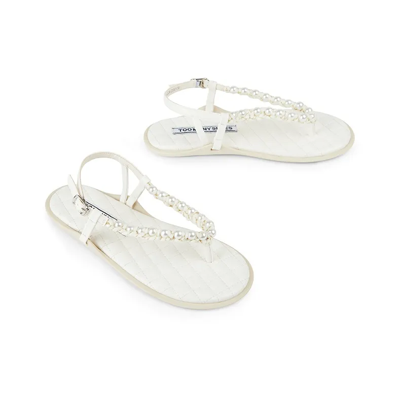 TOOMANYSHOES Accent Soft One Strap Sandals Women's-6