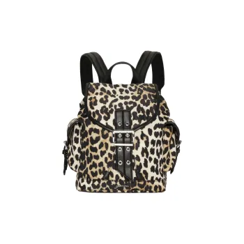 GANNI Fabric Backpack Women's Brown & Black