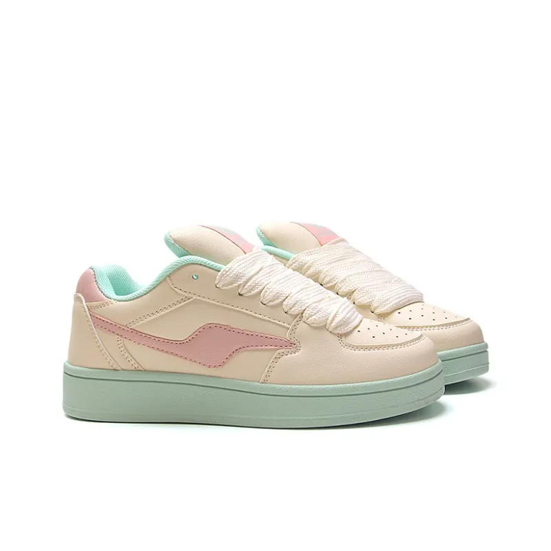 STUR YSN Wear resistant And Lightweight Low Top Skateboard Shoes Women's Honey Peach-3
